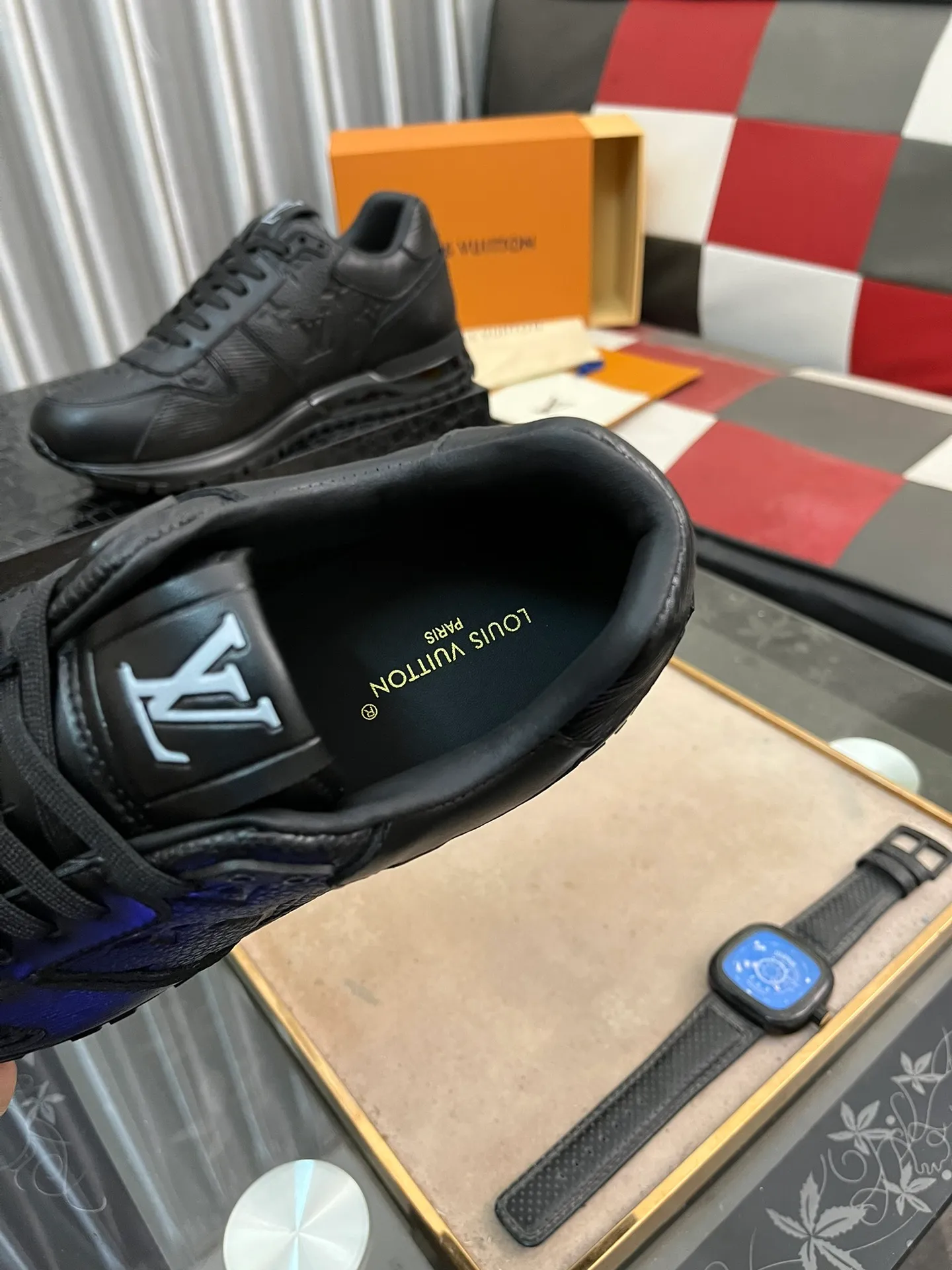 Men's shoes 💰540⌚️⌚️LV Louis Vuitton. The latest fashionable casual shoes are popular in physical stores. New spring and summer comfortable imported custom original cowhide, unique jacquard fabric element design. With sheepskin lining, Lv original base, [sun][sun] high-end packaging and high quality💪Details determine quality, code number 38-44